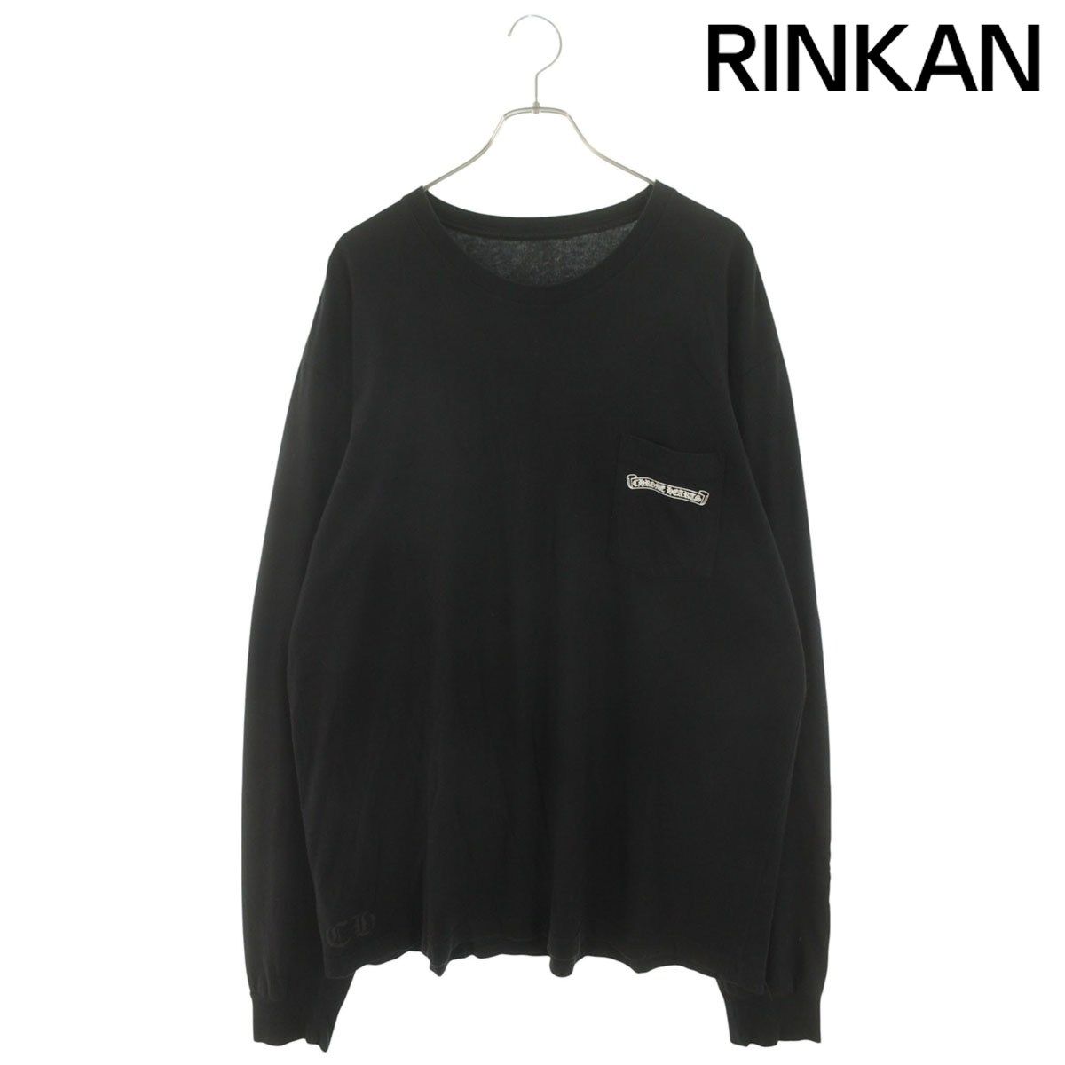 クロムハーツ CH L/S /1 バックスクロールラベルプリント長袖カットソー メンズ XXL
