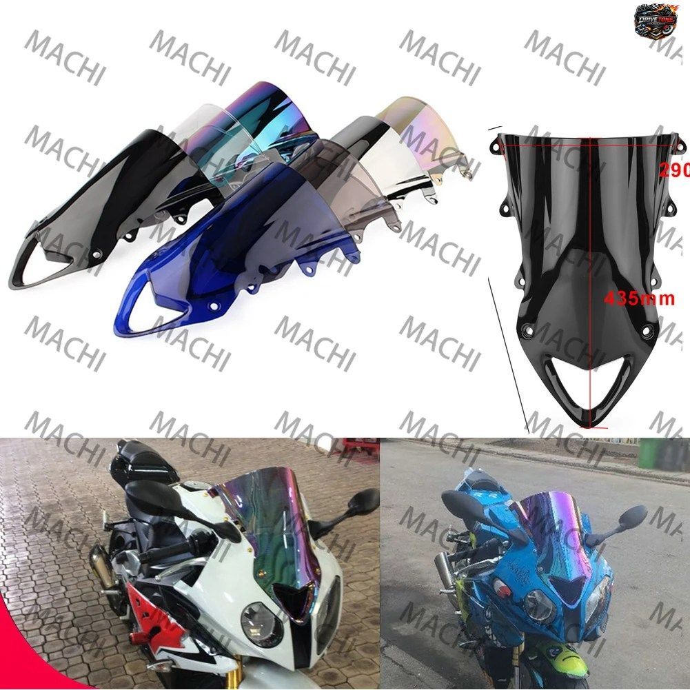 BMW S1000RR R 2009-2011 オートバイ用ダブルバブルウインドシールドディフレクタープロテクターウインドスクリーン 2012 2013 2014