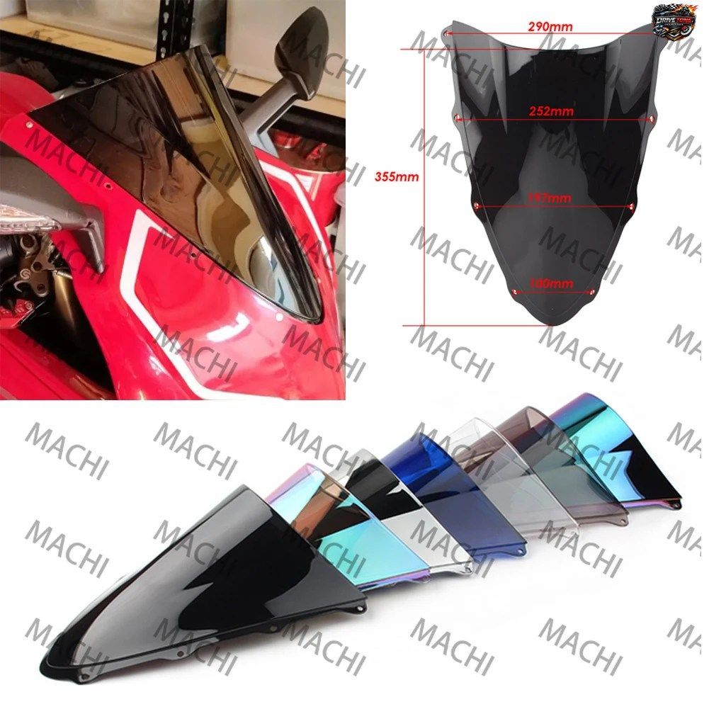 DUCATI 1299 1299S PANIGALE S 959 2015-2021 用 ダブルバブルウインドシールド デフレクター プロテクター ウインドスクリーン 2019 2020