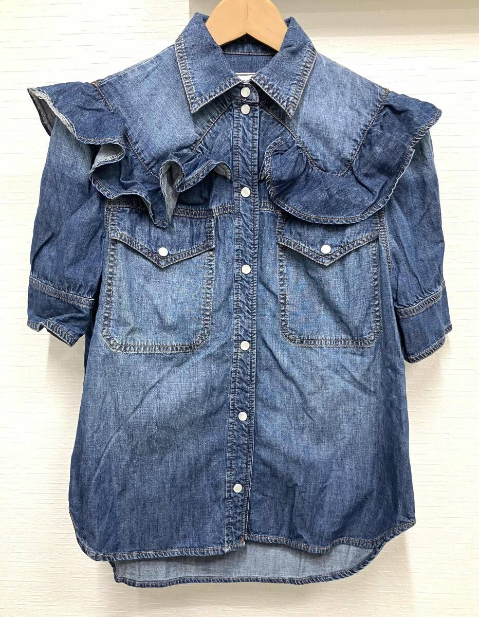 ブラウスシャツ ZADIG&VOLTAIRE/半袖シャツ・ブラウス/デニムフリルシャツ
