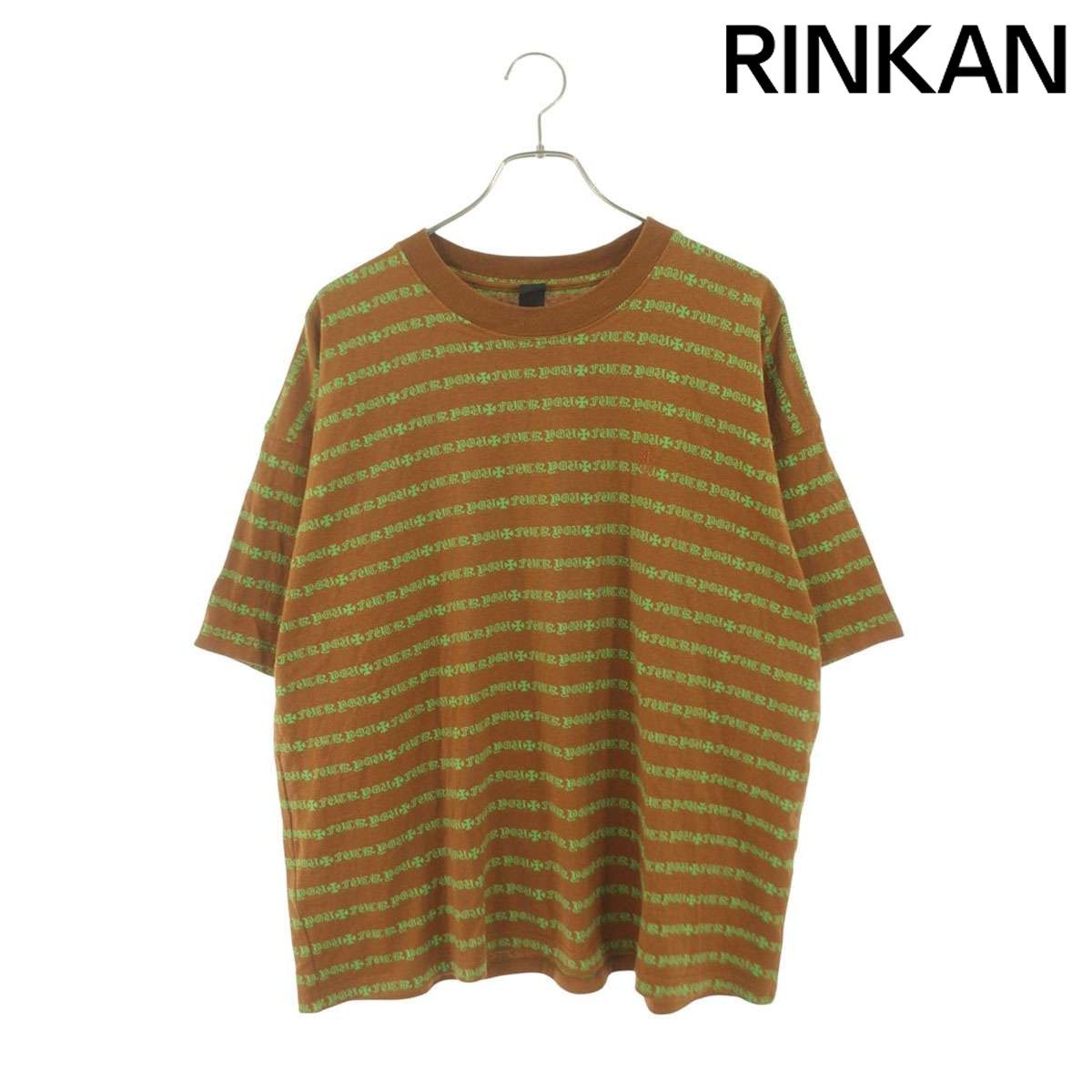 クロムハーツ Y NOT Vine Dagger Embroidery Tee ダガー刺繍ボーダークルーネックTシャツ メンズ M