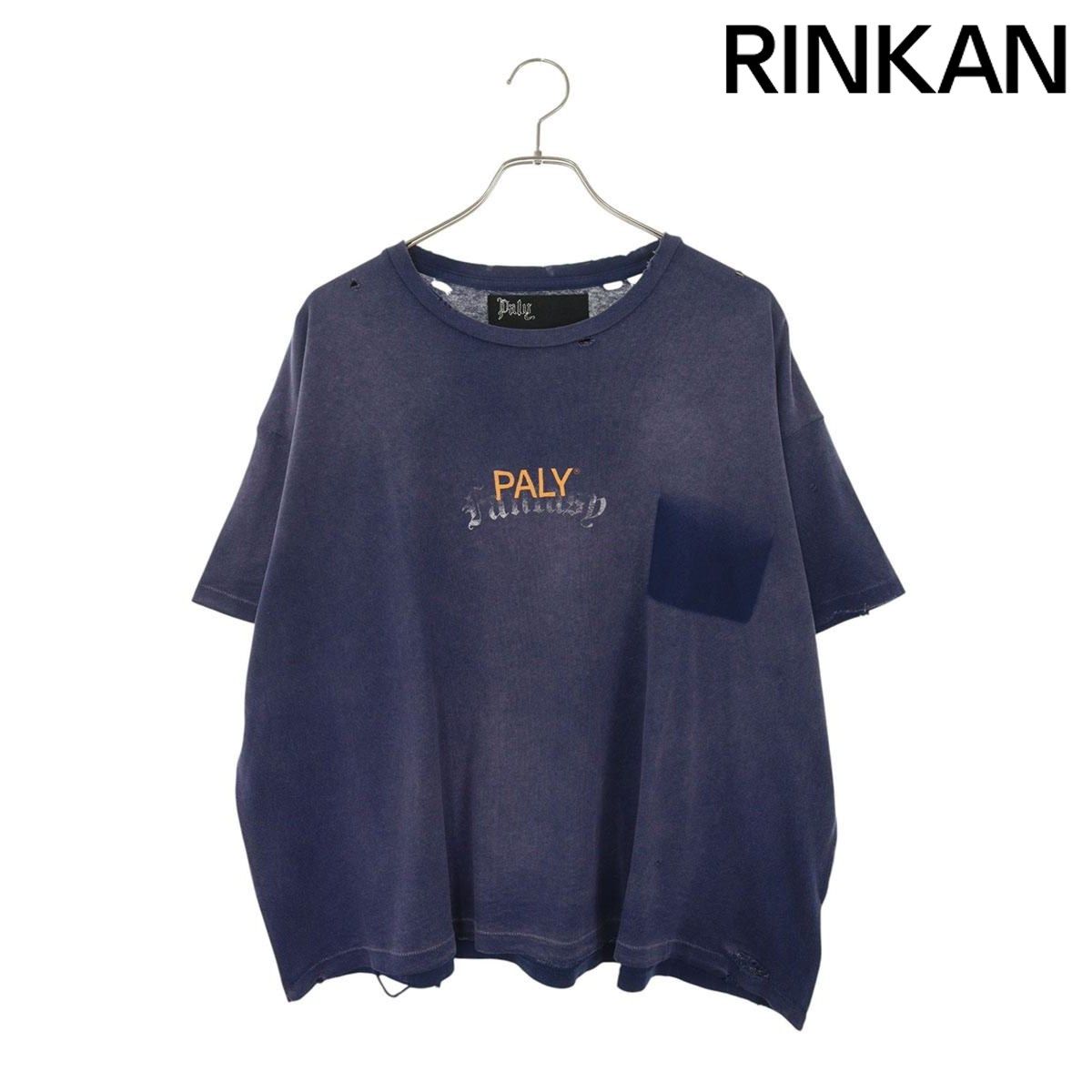 パリーハリウッド CORE LOGO TEE ロゴプリントクラッシュTシャツ メンズ M