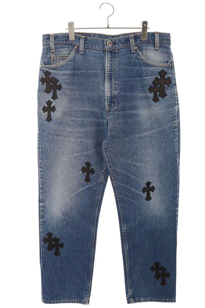 クロムハーツ U VNTG JEAN BLU ORNG TAB 505 クロスパッチ付き