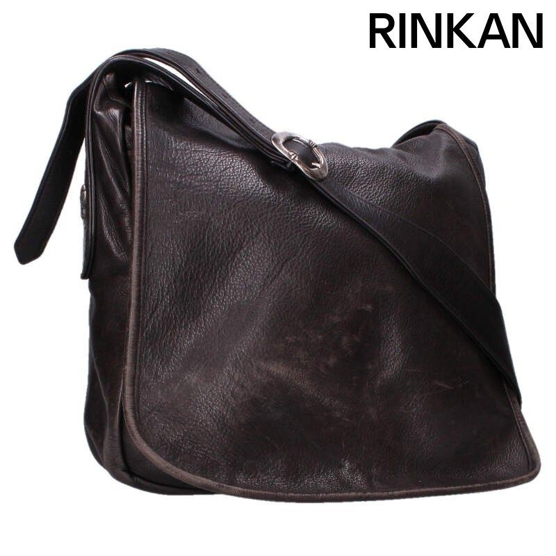 クロムハーツ BAG-MAIL/メールバッグ ロゴプレートレザーショルダーバッグ メンズ