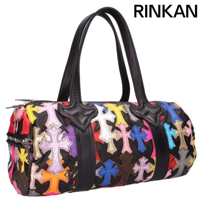 クロムハーツ DUFFLE TINY MULTI/タイニーダッフル マルチカラークロスパッチダガージップレザーボストンバッグ メンズ