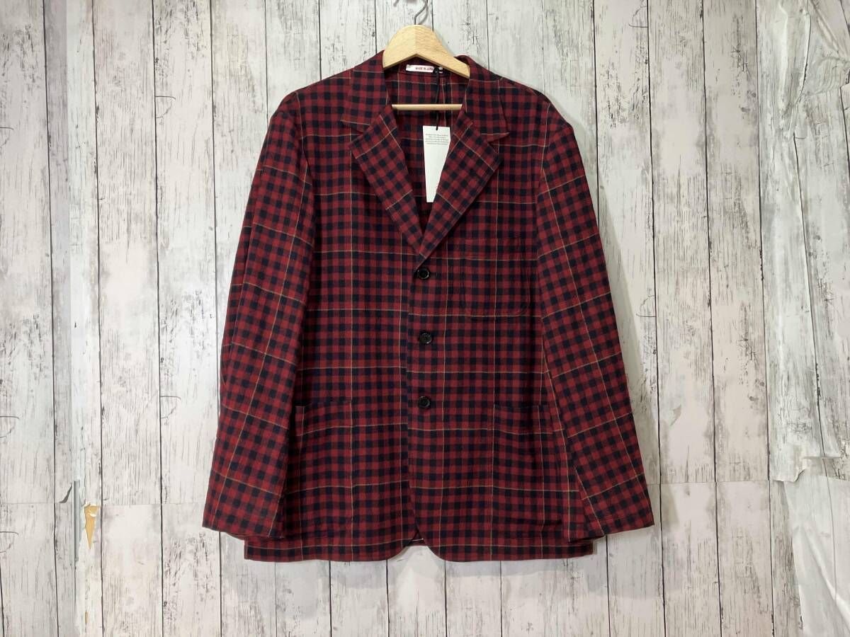 J.PRESS ジェイプレス　Wool Nylon Refine Tartan Check ウール ナイロン リファイン タータン チェック サイズ38 カラー赤×黒