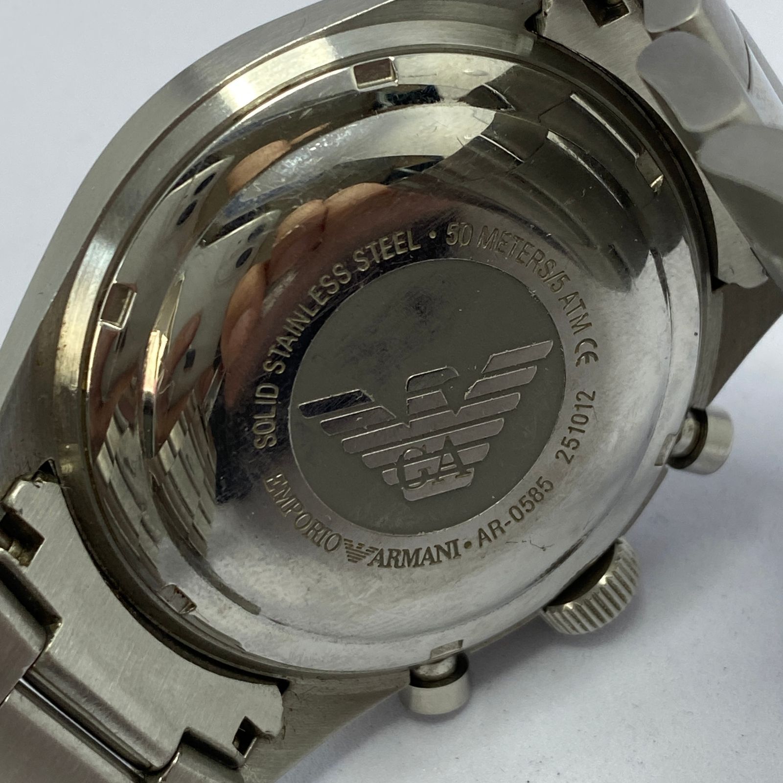 EMPORIO ARMANI☆アルマーニ AR-0585 クロノグラフ メンズ腕時計 