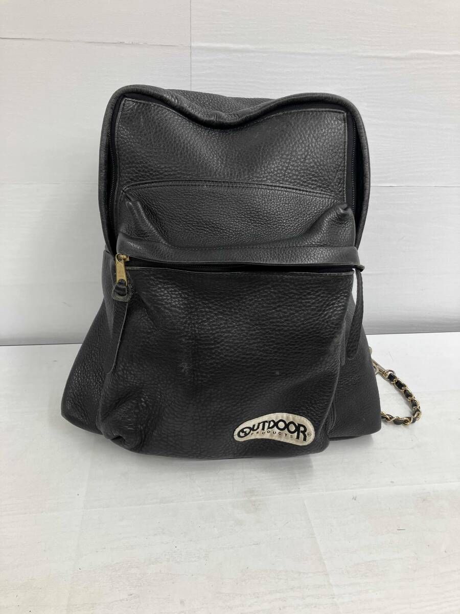 リュック ブラック RON HERMAN×OUTDOOR リュック コラボ レザーリュック ブラック
