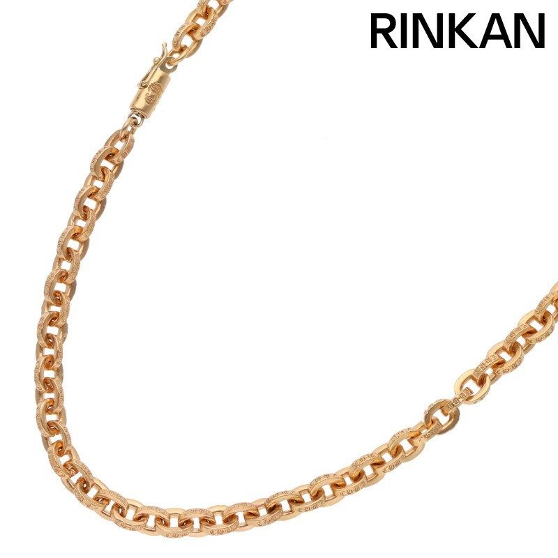 クロムハーツ 22K PAPER CHAIN 24/ペーパーチェーン24inch ゴールドネックレス メンズ 24inch