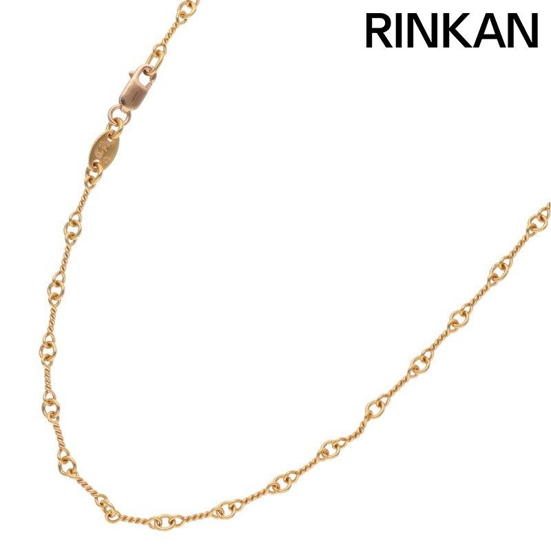 クロムハーツ 22K NECKCHAIN T18/ツイストチェーン18inch ゴールドネックレス メンズ 18inch
