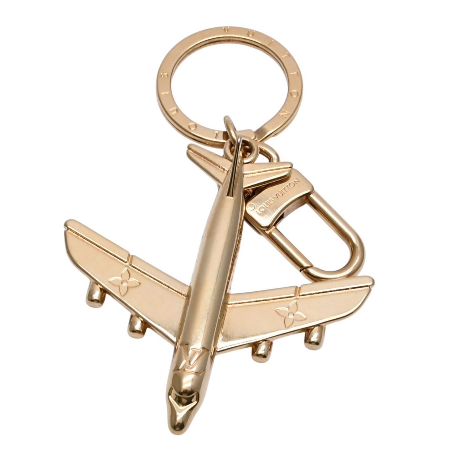 極美品 LOUIS VUITTON ルイヴィトン 25SS LV Plane Key Holder キーホルダー LV プレーン M02542 Pharrell Williams 中古 4a002755