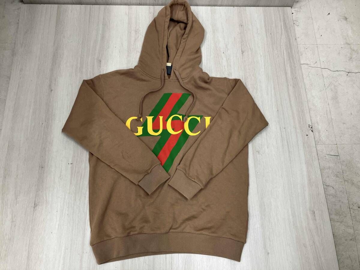 GUCCI ロゴベージュパーカー　サイズM
