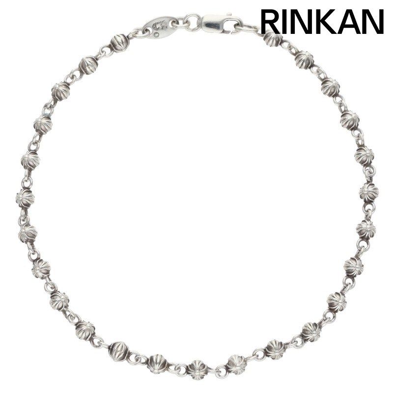 クロムハーツ TNY BEADED CHNタイニービーズチェーン シルバーブレスレット メンズ 8inch