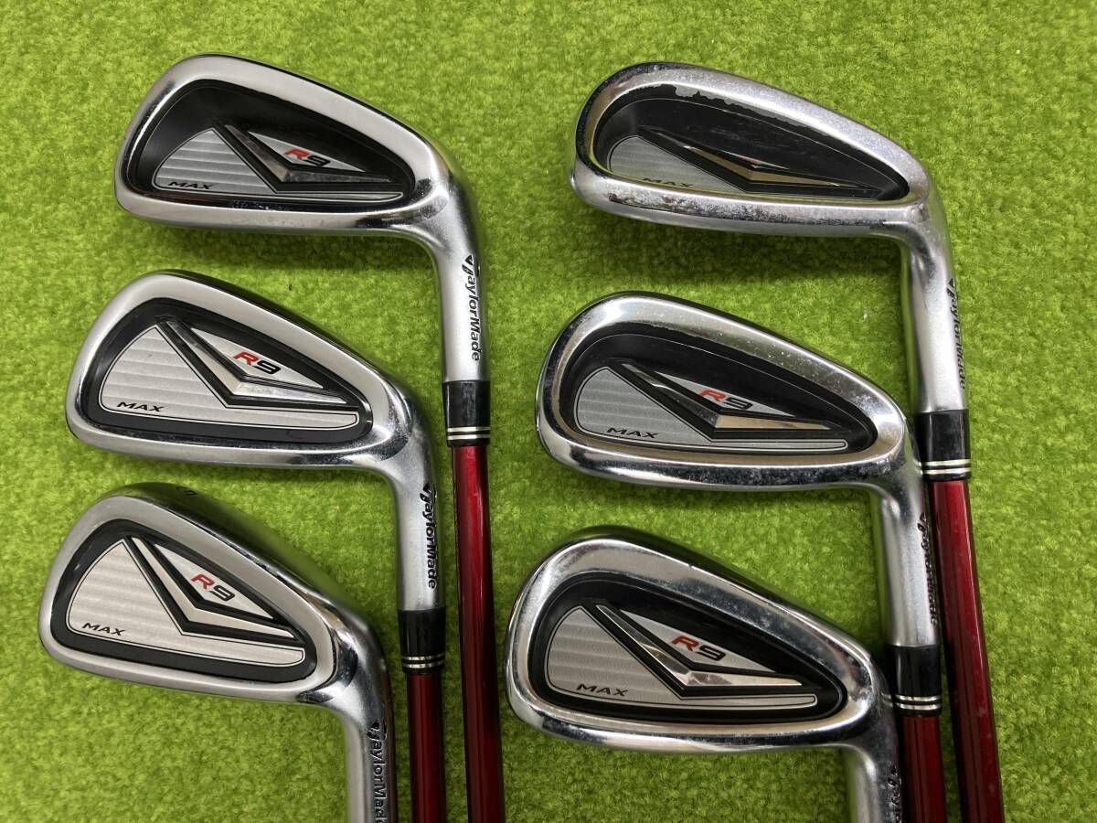 アイアンセット TaylorMade R9 MAX (5-9I,Pw 計6本)MOTORE 55 flex:R テーラーメイド