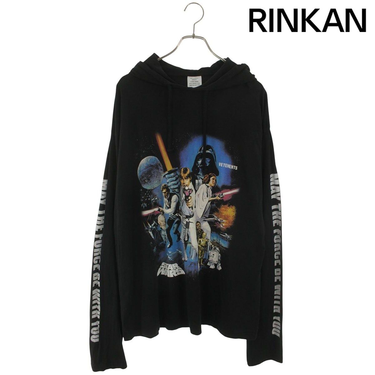 ヴェトモン 20AW USW21LS018 MOVIE POSTER 1 HOODED LONGSLEEVE ムービーポスタープリントパーカー メンズ XS