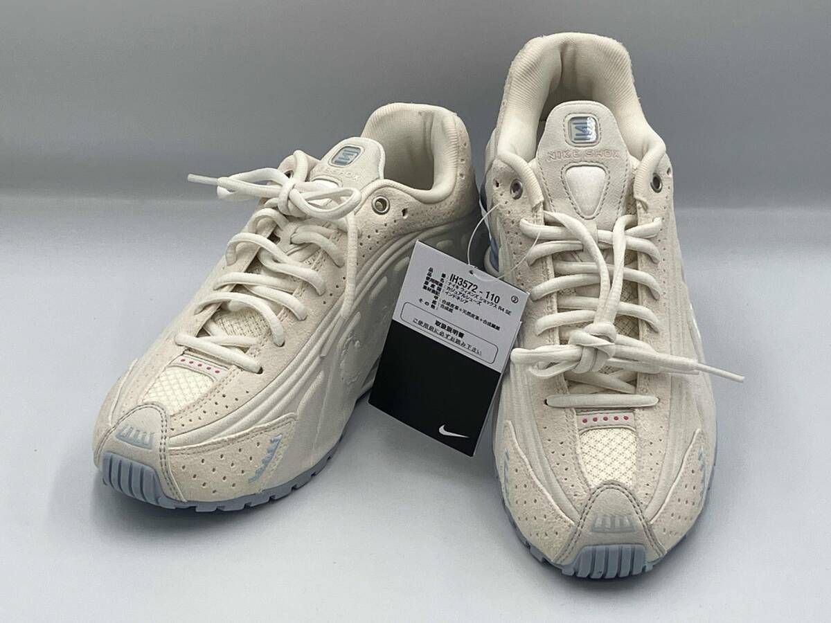 NIKE ナイキ ウィメンズ ショックス R4 SE IH3572-110 スニーカー 24.5cm クリームホワイト×ライトブルー