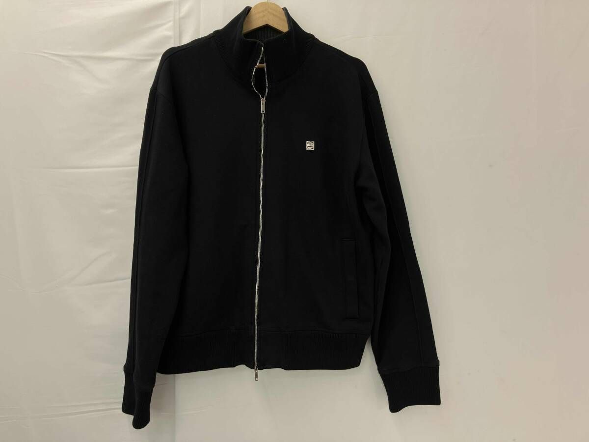 GIVENCHY ジバンシイ ジップアップジャケット ジャージ上 トップス スウェットの様な素材 サイズL メンズ ブラック系 黒系