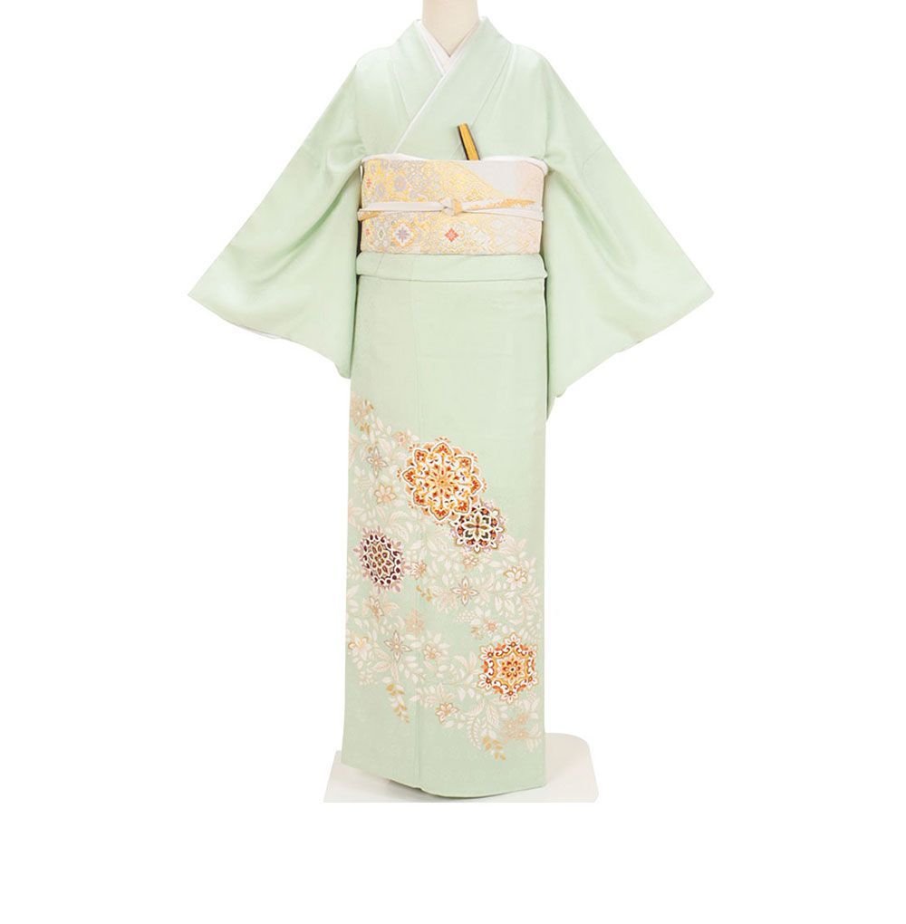 礼装用　色留袖　金駒刺繍華文　着物単品　【結婚式、披露宴などの祝い事に】旧レンタル商品
