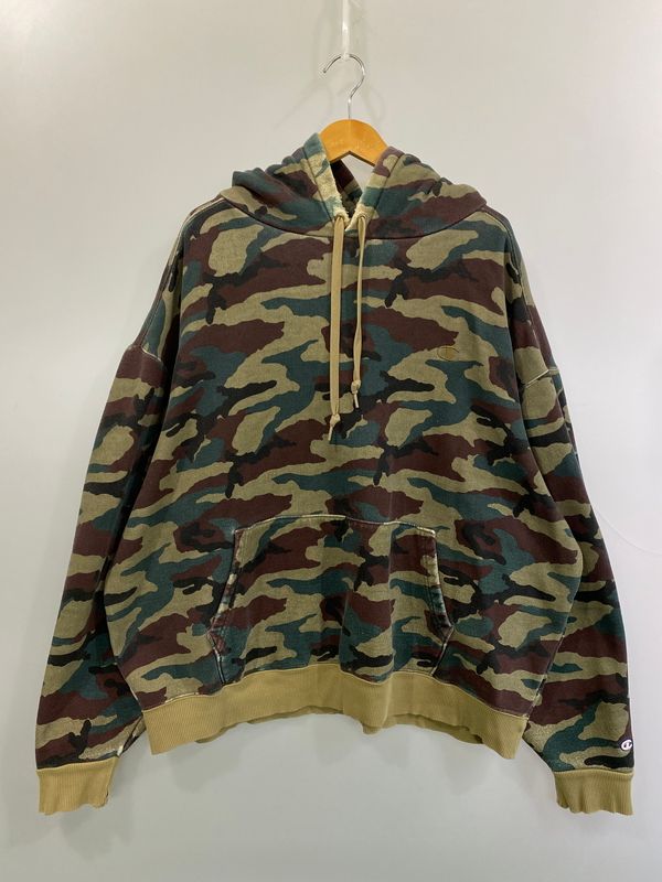 【中古品】 CHAMPION チャンピオン HEAVY HEAVY WEIGHT HOODIE CAMO ヘヴィ ヘヴィ ウェイト フーディ カモ メンズ トップス パーカー 【148-260521-em-21-min】
