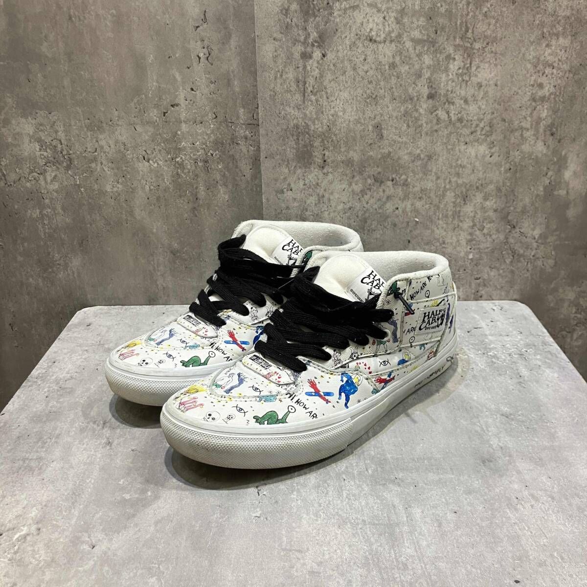 VANS × No Comply × Daniel Johnston Half Cab White Multi Color 総柄スニーカー size 28cm バンズ ノーコンプライ