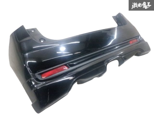 ☆無限 リアハーフスポイラー付☆ ホンダ 純正 JH1 JH2 N-WGN カスタム リアバンパー NH731P クリスタルブラックP エアロ 即納 棚2F-F-3