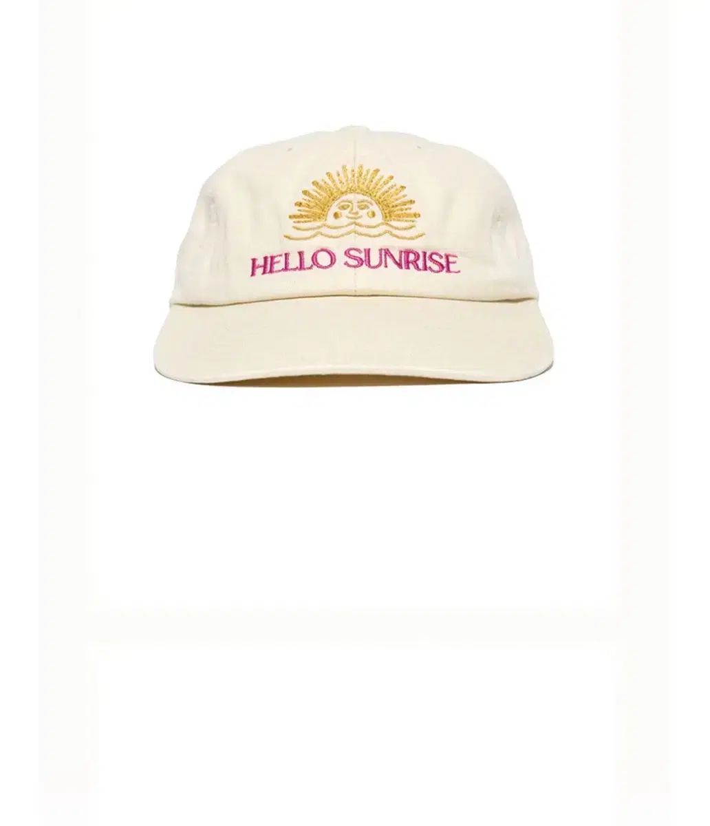 HELLO SUNRISE アイボリー ベースボールキャップ