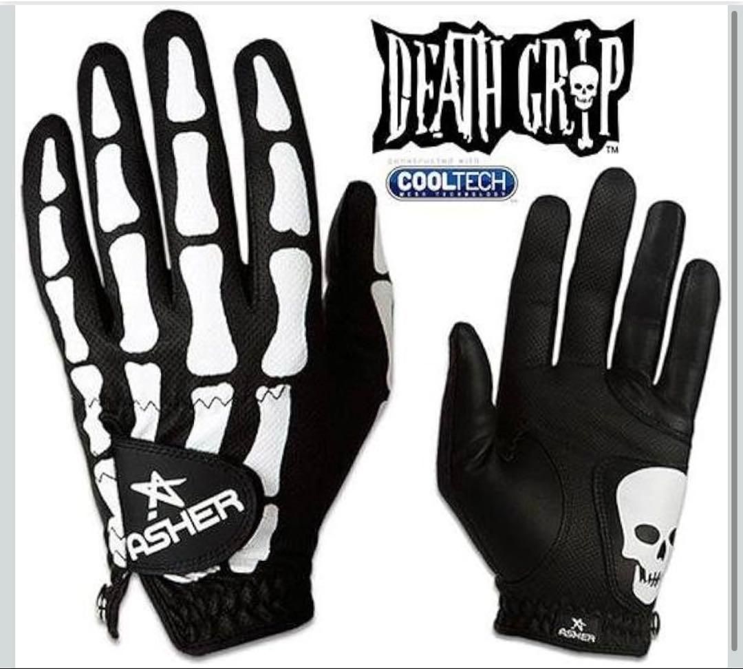 ASHER DEATH GRIP ゴルフグローブ スケルトンデザイン