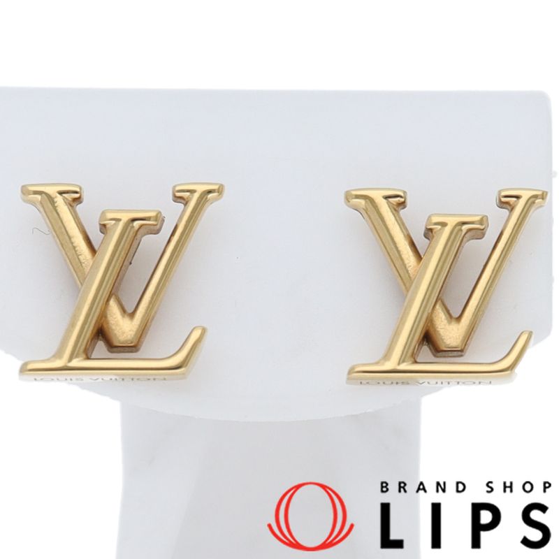 ルイ・ヴィトン ピアス・LV アイコニック M00743 真鍮 レディース 【中古】