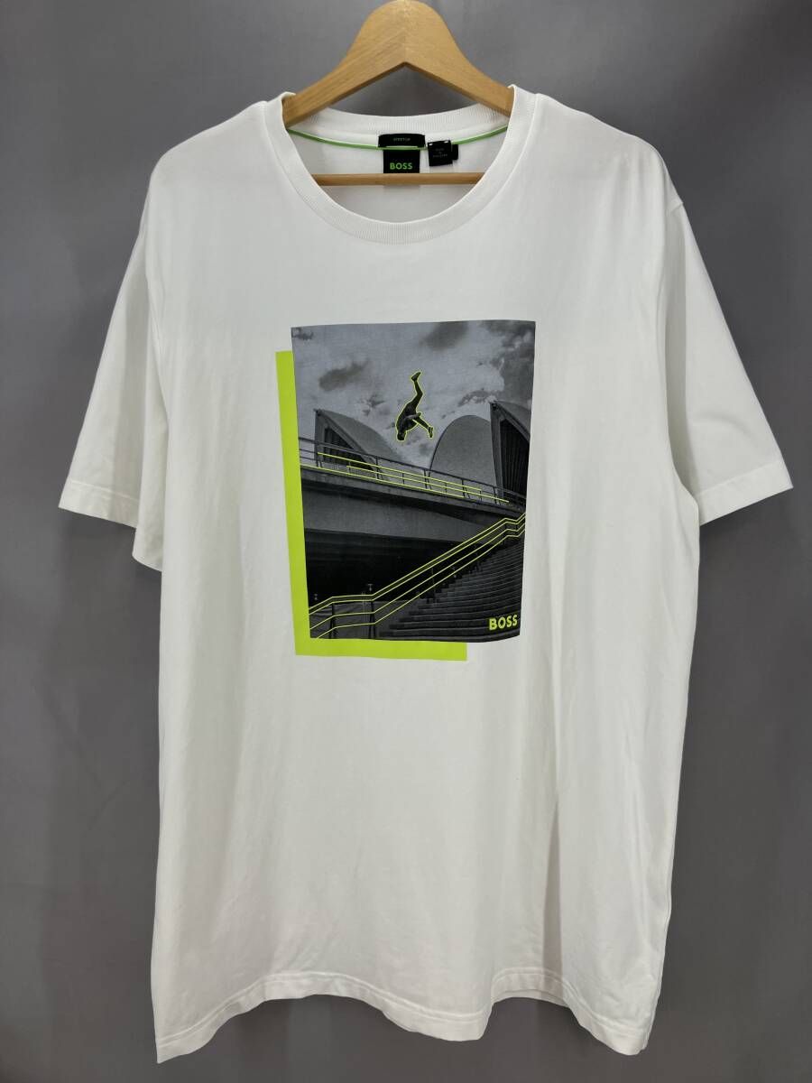 ★ HUGO BOSSヒューゴボス 半袖Tシャツ 10256064 サイズXXL 白 夏