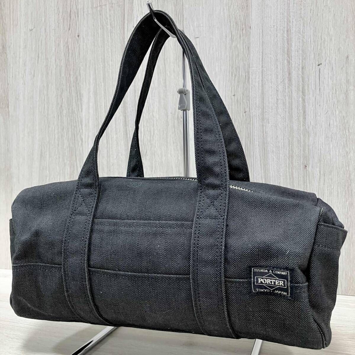 【ポーター】PORTER スモーキー ブラック ドラムバッグ ボストンバッグ PORTERトートバッグ 吉田カバン ポーター スモーキー ドラム型