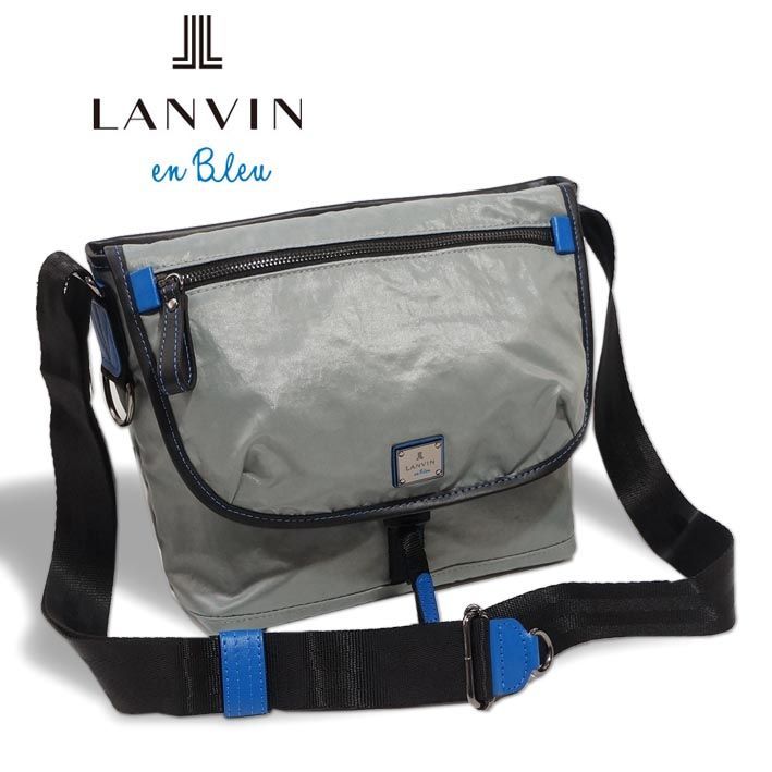 ランバンオンブルー ミニショルダーバッグ ヘザン 503101 メンズ グレー LANVIN en Bleu 軽量 コンパクト 撥水 小さめ 新品 正規品 定価22,000円 無料ラッピング可能 9,984円
