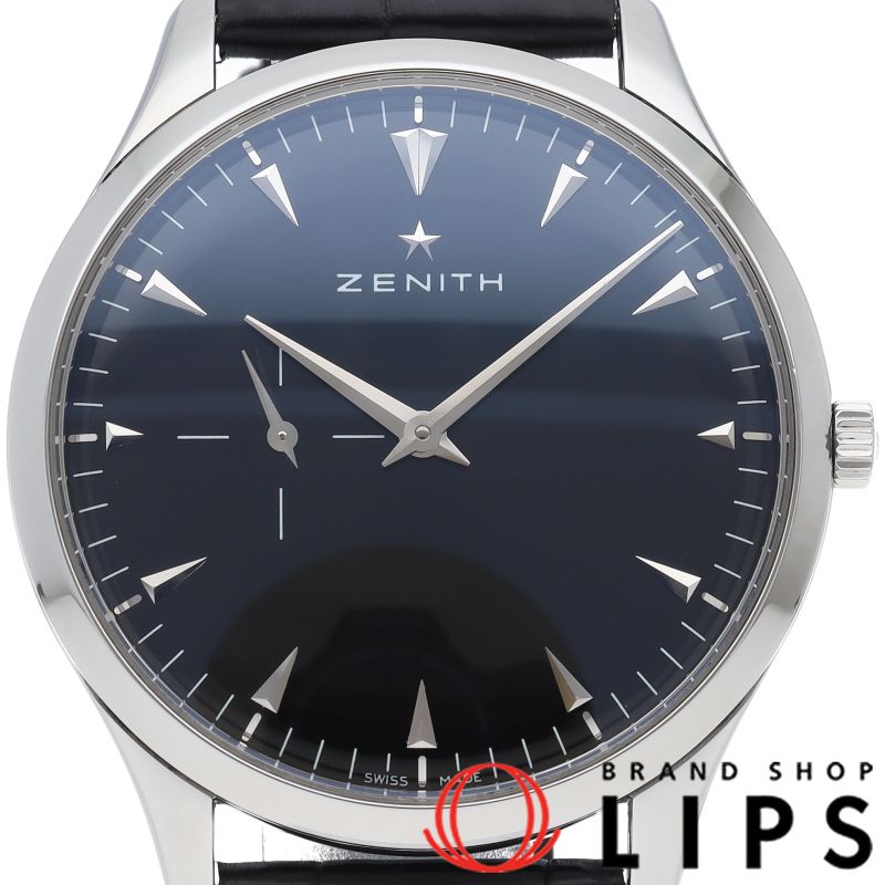 ゼニス エリート ウルトラシン オートマチック 40mm 03.2010.681/21.C493 SS/革 メンズ時計 ブラック