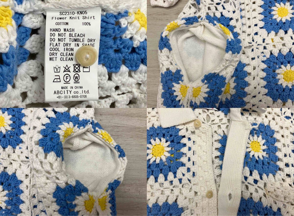 son of the cheese フラワーニットシャツ　L SON OF THE CHEESE/サノバチーズ Flower Knit Shirt/フラワーニット