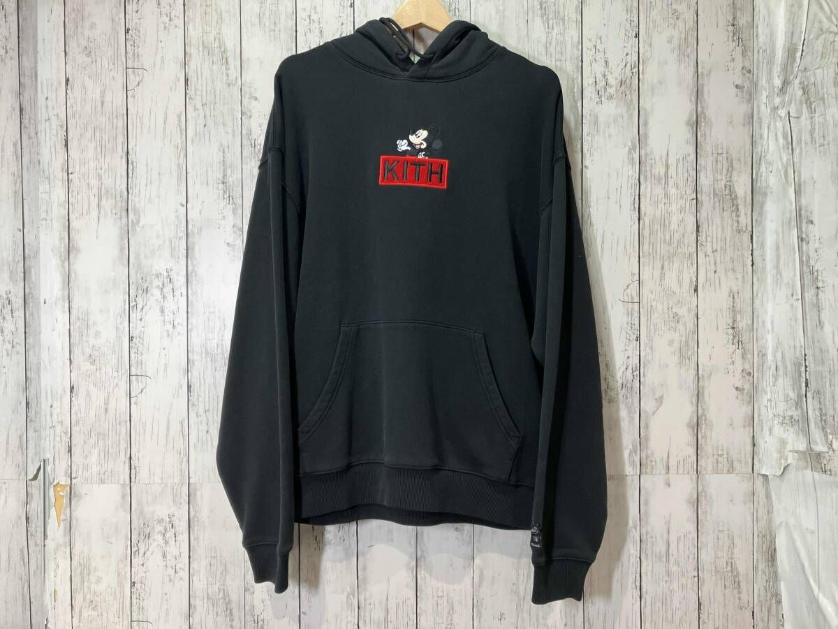 KITH×DISNEY キス×ディズニーdisney mickey box ディズニーミッキーボックス　ジャージ　パーカー　スエット　サイズS カラーブラック