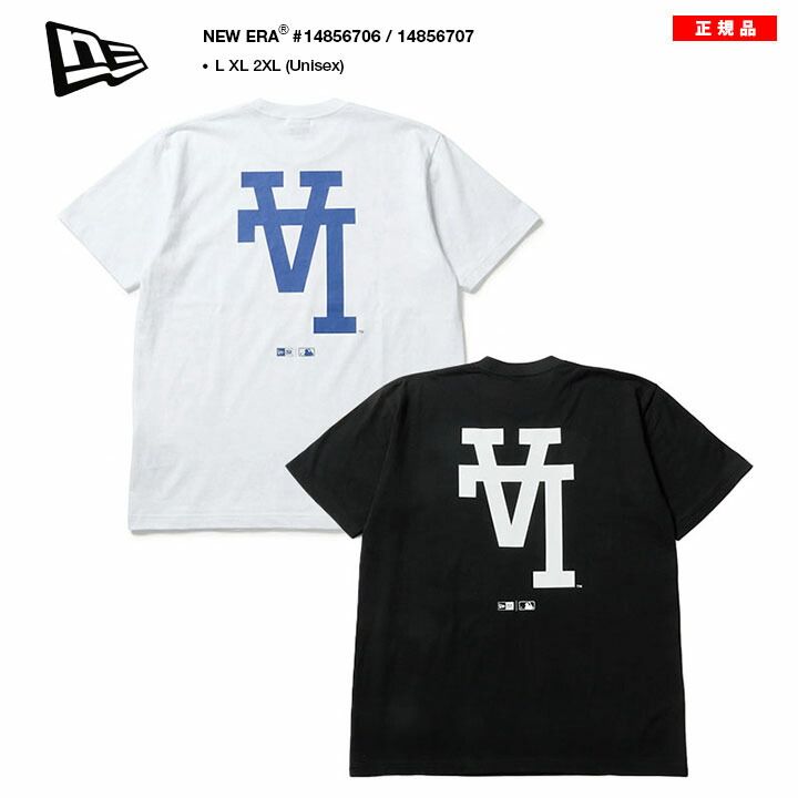 LA ロゴ ドジャース シンプル 逆さLAロゴ 大谷 ニューエラ Tシャツ 半袖 メンズ 春夏用 白 黒 大きいサイズ MLB Dodgersドジャースブルー 綿 オーバーサイズ ビッグシルエット b系 ヒップホップ 服 14856706_14856707