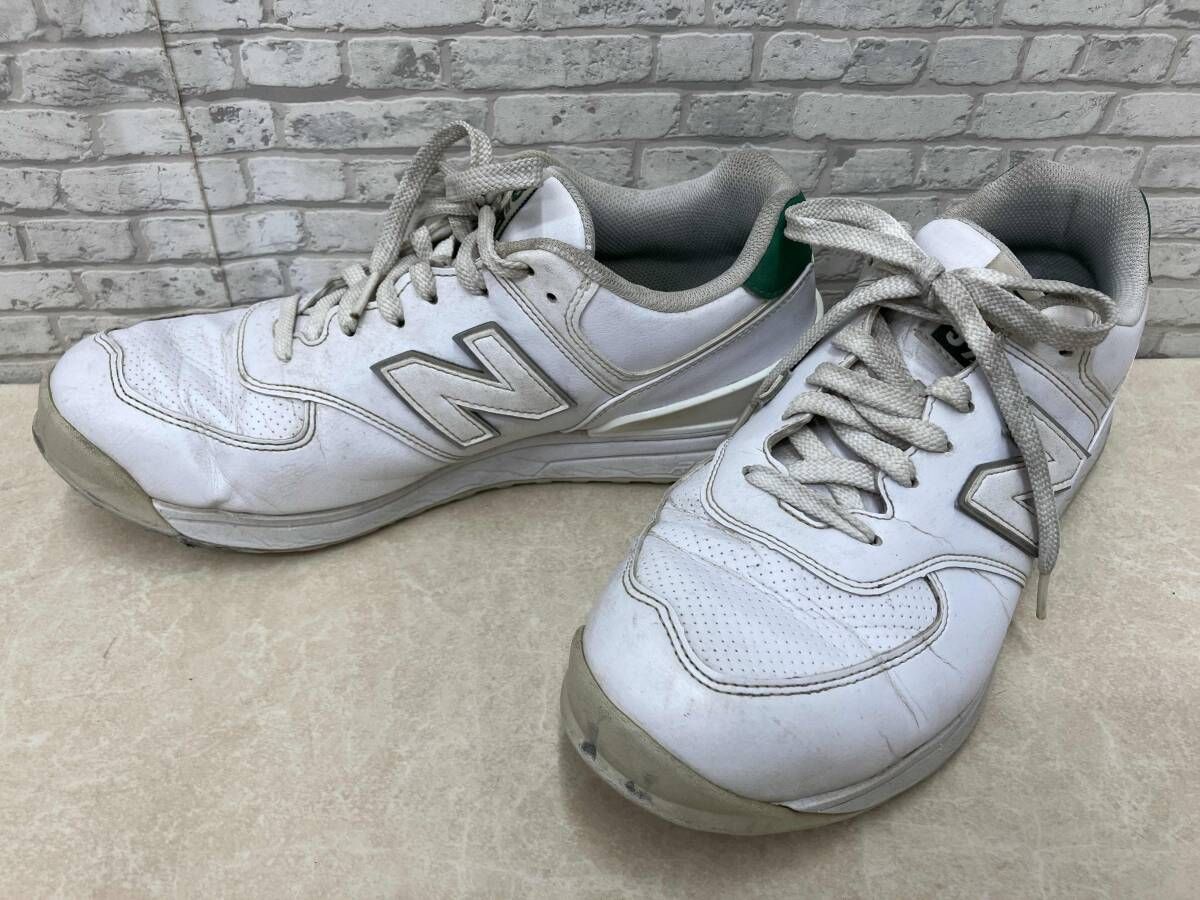 new balance ニューバランス UGS574J3 2E スニーカー 26.5cm ホワイト×グリーン