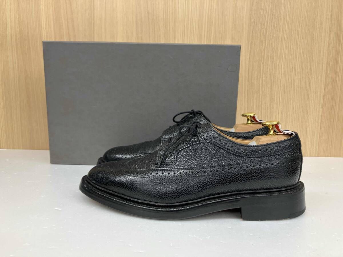 Thom Browne ウイングチップシューズ ビジネスシューズ シューキーパー付き UK7 ブラック 通年