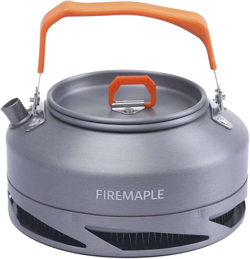 Fire-Maple キャンプケトル やかん 0.8L ヒートエクスチェンジャー アルミ コンパクト 軽量 アウトドアケトル コーヒー ティーポット 登山 ハイキング アウトドア ファミリー ソロ キャンプ用品 収納袋付きmi 3064990d