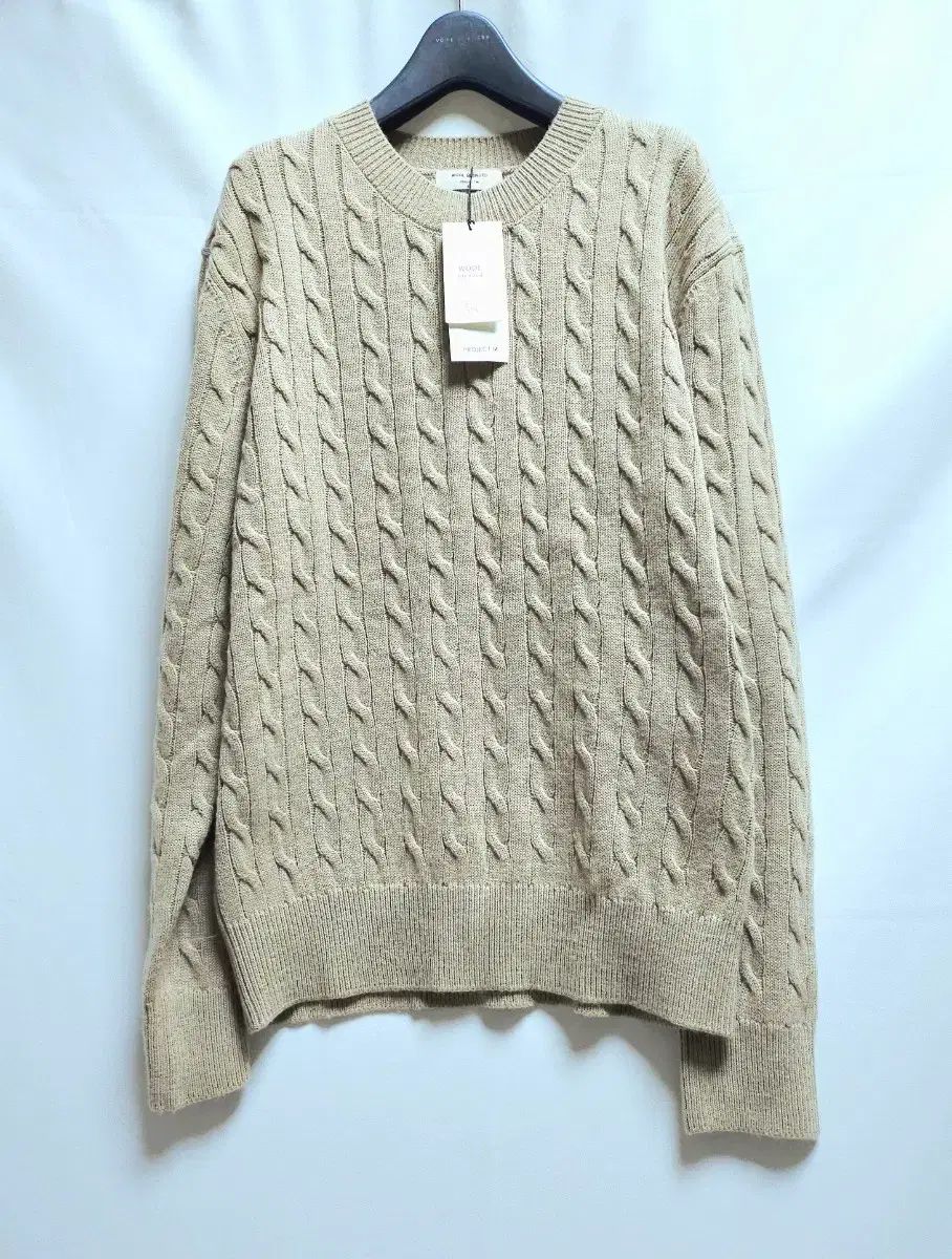 プロジェクトエム ケーブル ニット ベージュ ニット 新品 ユニセックス