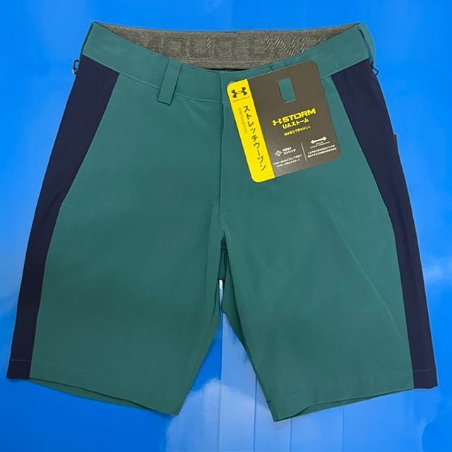 【新品未使用品】アンダーアーマー UAドライブ ウインド ショーツ 6012538 メンズ ゴルフウェア ゴルフ UNDER ARMOUR グリーン（葛西店）