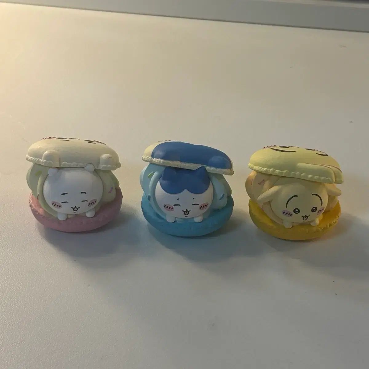 ちいかわ マカロン 3種 まとめ ちいかわ ハチワレ うさぎ カプセル ガチャ トイ フィギュア
