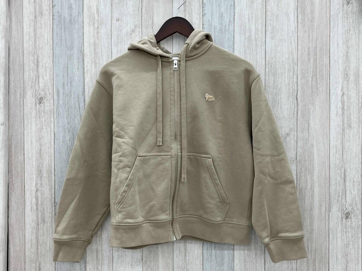 MAISON KITSUNE/メゾンキツネ/BABY FOX ZIPPED HOODIE/長袖ジップパーカー/XSサイズ／L/ベージュ/コットン/NW00702KM0341
