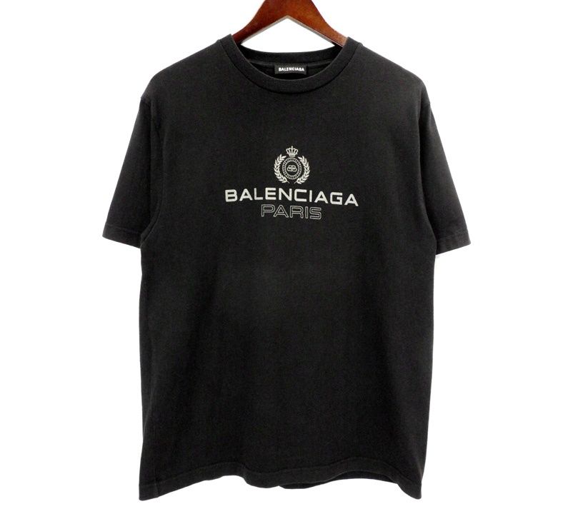 バレンシアガ BALENCIAGA 【 594579 TGV60 】 フロント ロゴ プリント 半袖 Tシャツ h8137