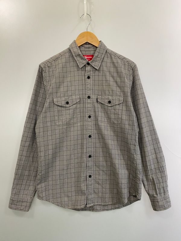 【中古品】 SUPREME シュプリーム LUMBERJACK HOUND STOOTH FLANNEL SHIRT ランバージャック ハウンドトゥース フランネル シャツ メンズ トップス 長袖 【149-260521-em-24-min】