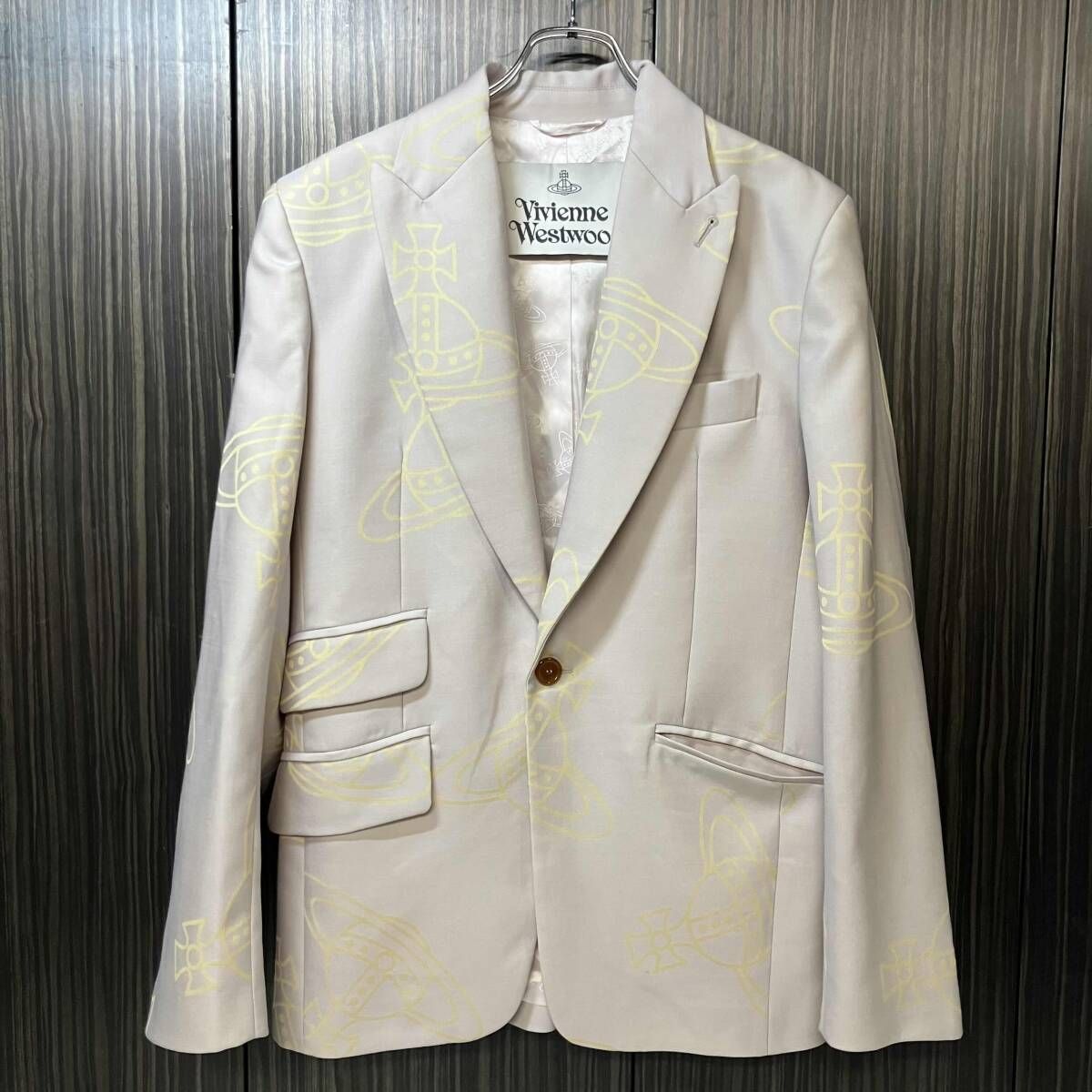 23AW Vivienne Westwood ジャケット オーブデザイン1Bジャケット サイズ46 ベージュ VI-S1-75400 ヴィヴィアンウエストウッド