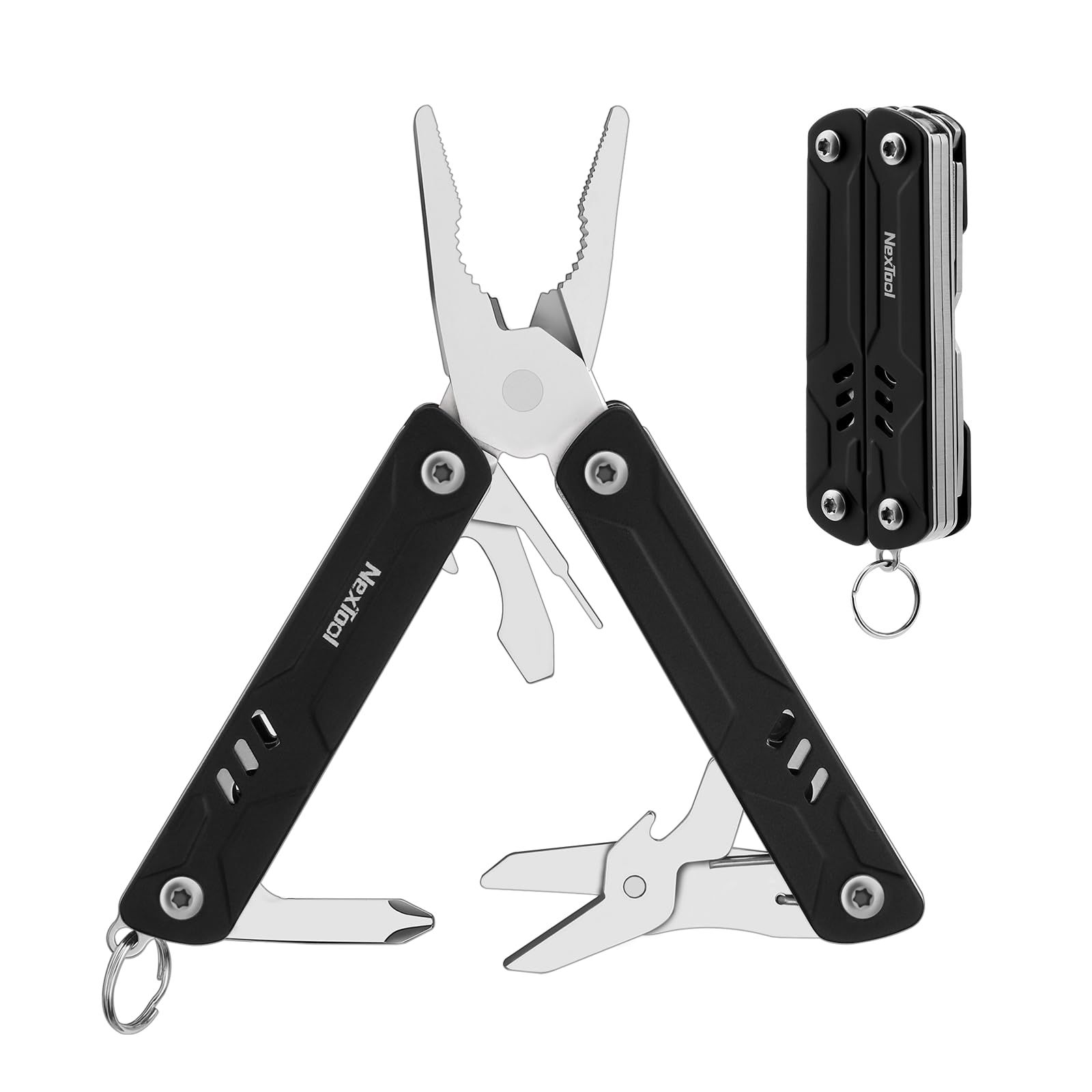 NexTool マルチツール、9 in 1 ミニ、ニードルノーズプライヤー、はさみ、SIMエキストラクター、ドライバー付き、旅行用、EDC、TSA認可、刃のない小型 (Mini Sailor Lite)
