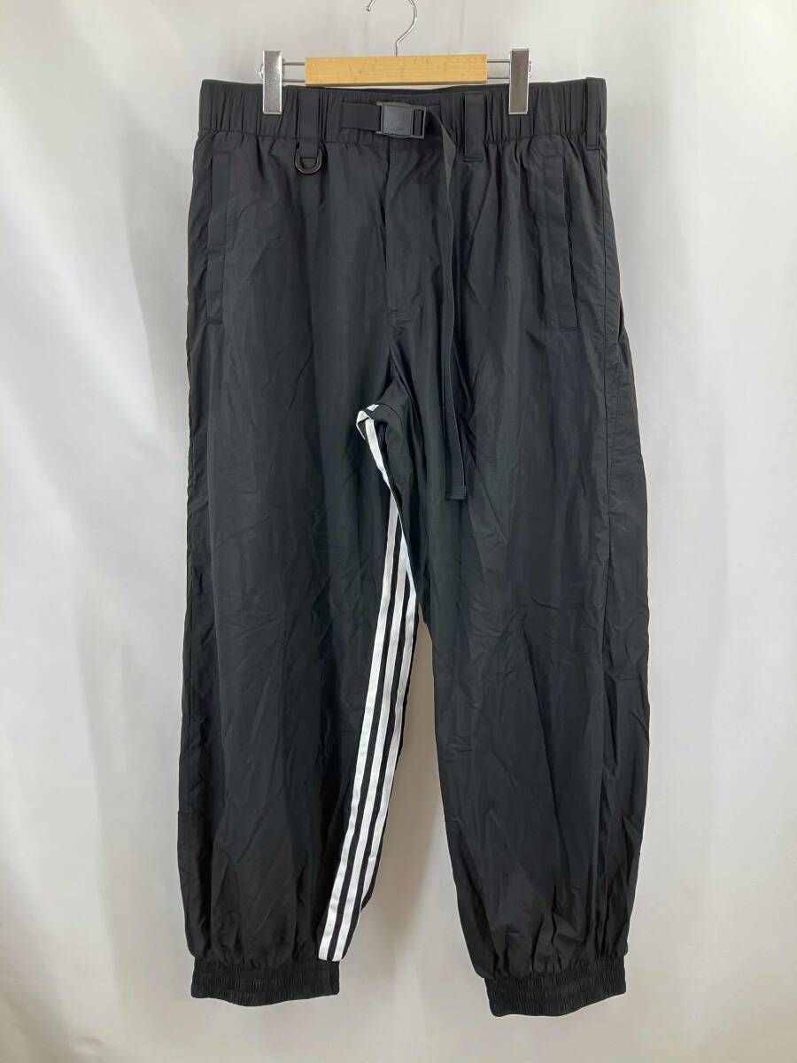 ★ Y-3 ワイスリー ロングパンツ JD5998 ナイロン 左内側ライン サイズXL ブラック 通年