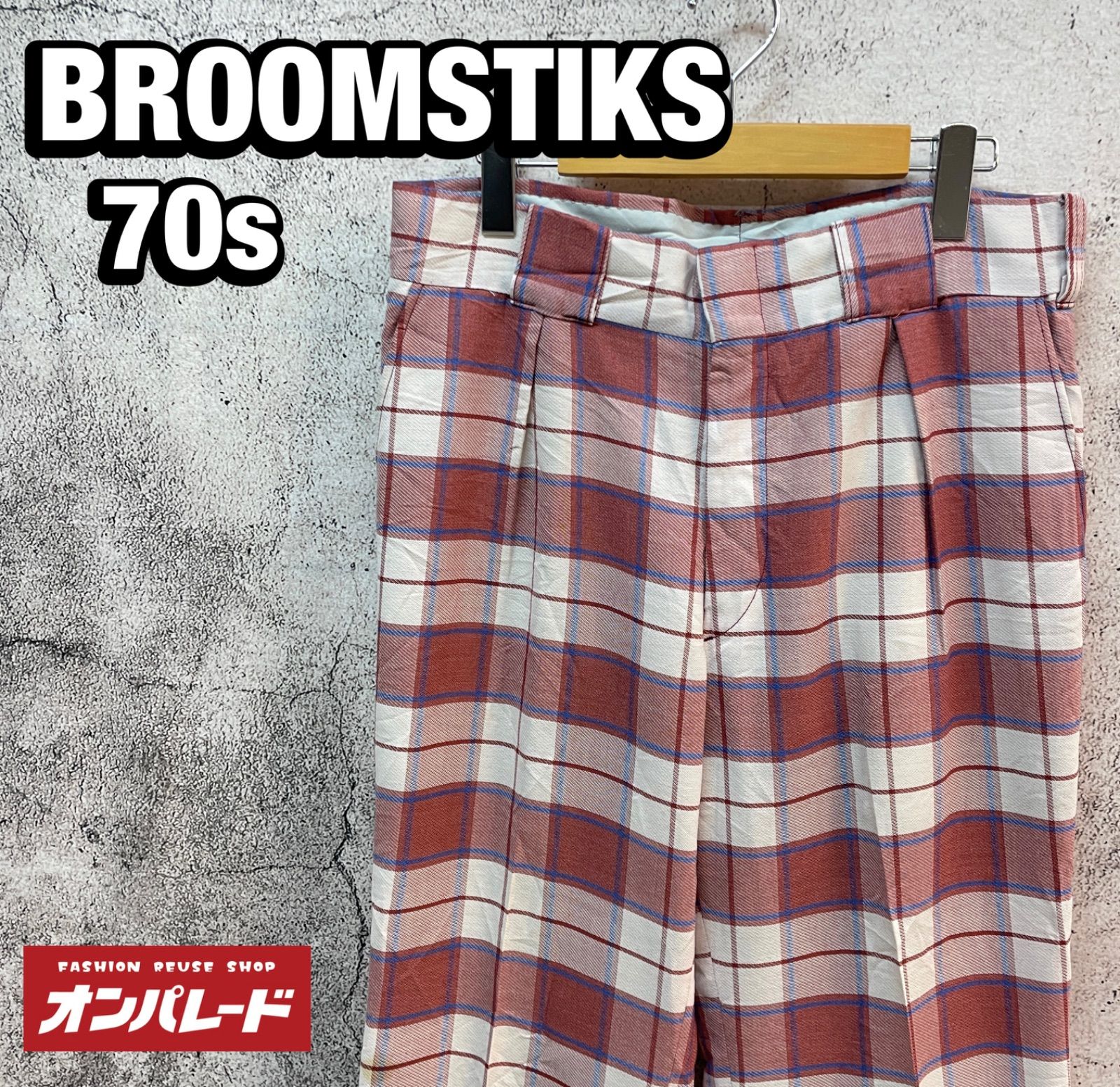 70s BROOMSTIKS タータンチェック ブーツカット