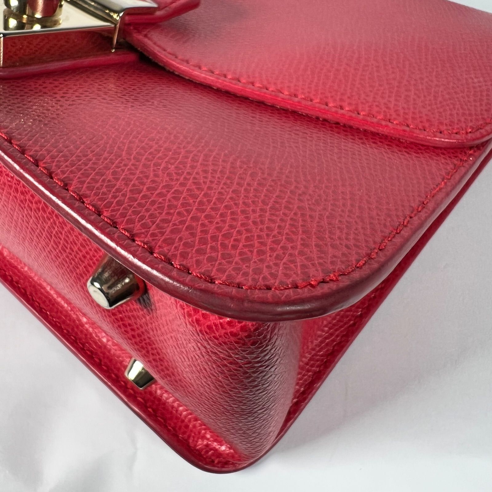 B-129 FURLA フルラ メトロポリス ショルダーバッグ チェーン レザー 