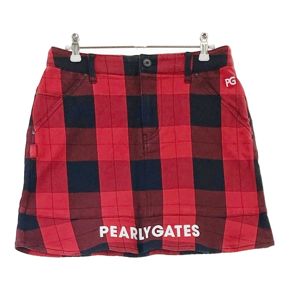 サイズ：1 PEARLY GATES パーリーゲイツ スカート チェック レッド系 [240101690895] ゴルフウェア レディース ストスト